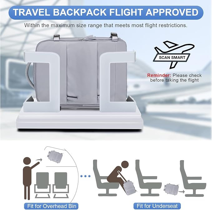 Grey Travel Backpack - Image 3