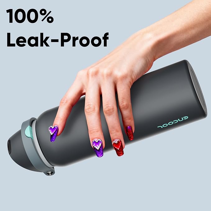 Insulated Water Bottle with Straw - Image 6