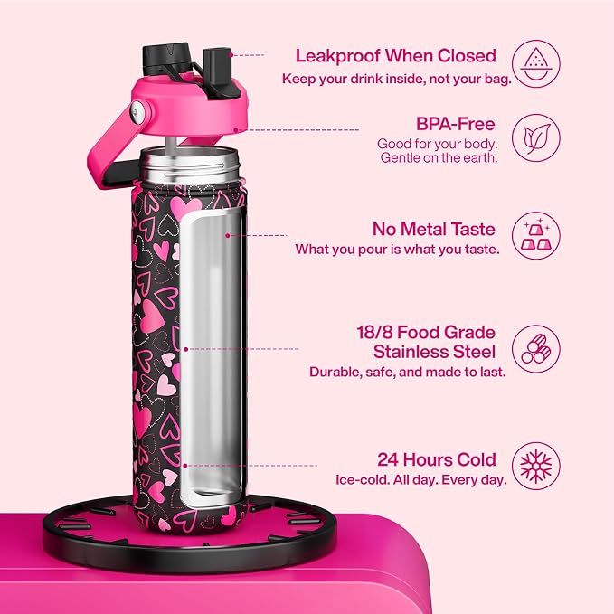 ENCOOL Valentine's Day Insulated Water Bottle - Image 3