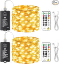 HXWEIYE 2-Pack 33FT 100LED Fairy Lights Battery Operated by LightUpYourHomewHXWEIYE