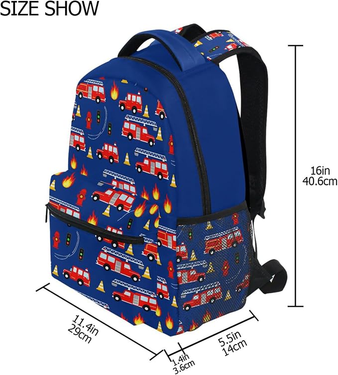 Wamika Monster Car Kids Backpack Trucks Racing Cars School Backpacks Boy Girl - Image 2
