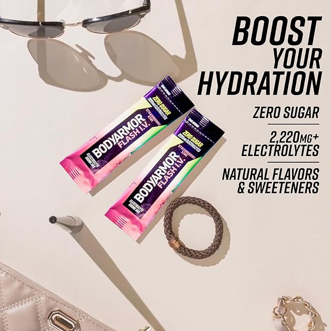 BODYARMOR Flash IV Electrolyte Packets, Strawberry Kiwi - Image 6