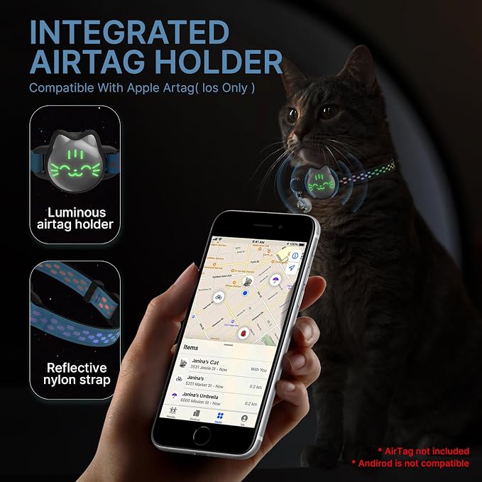 Waterproof Airtag 2nd & 1st Cat Collar, Breakaway Cat Airtag Collar - Image 5