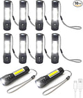 10 Pack LED Rechargeable Flashlight, Super Bright Small Mini Camping by Hilngav