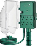 SURAIELEC Outdoor Power Stake, Dusk to Dawn Light Timer, 6 Electrical Outlet by SURAIELEC