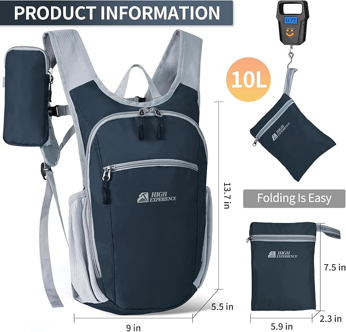 Hiking Backpack 10L/15L Small Daypack Lightweight Packable Travel Foldable - Image 3