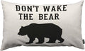TKS MITLAN Don't Wake The Bear Decorative Pillow Covers Cool Animal Bear Black by TKS+MITLAN