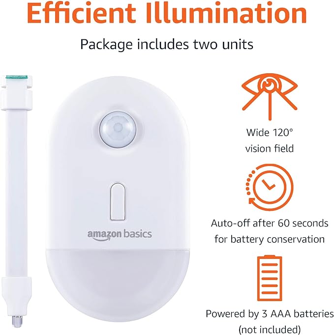 Amazon Basics Color Changing LED Toilet Bowl Motion Sensor Light, Battery - Image 3