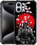 for iPhone 16 Case, Sakura Japanese Samurai Pattern Graphic Design Girl Boy by FKBRCL4U