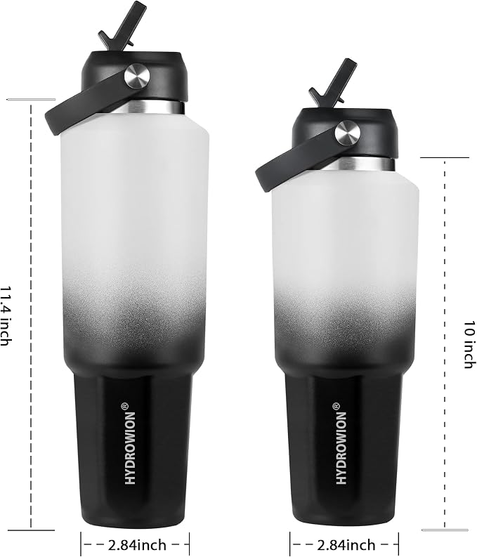 HYDROWION 32 oz Insulated Water Bottle, Car Water Bottle Holder - Image 6