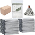 Emergency Foil Blanket Silver, Survival Thermal Mylar Blankets Individually by MIXIAO
