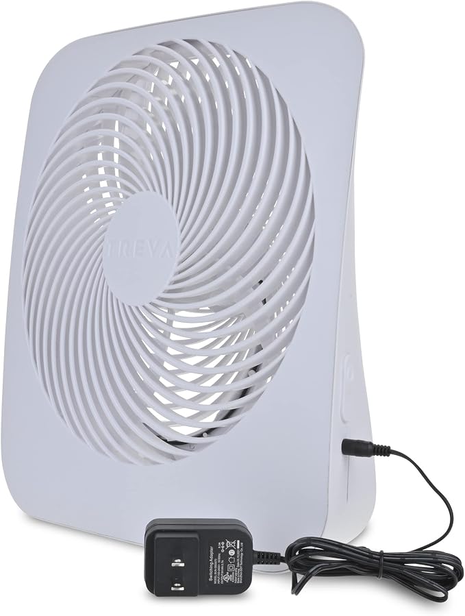 Treva 10-Inch Portable Fan, Powered by Battery and/or AC Adapter - Image 2