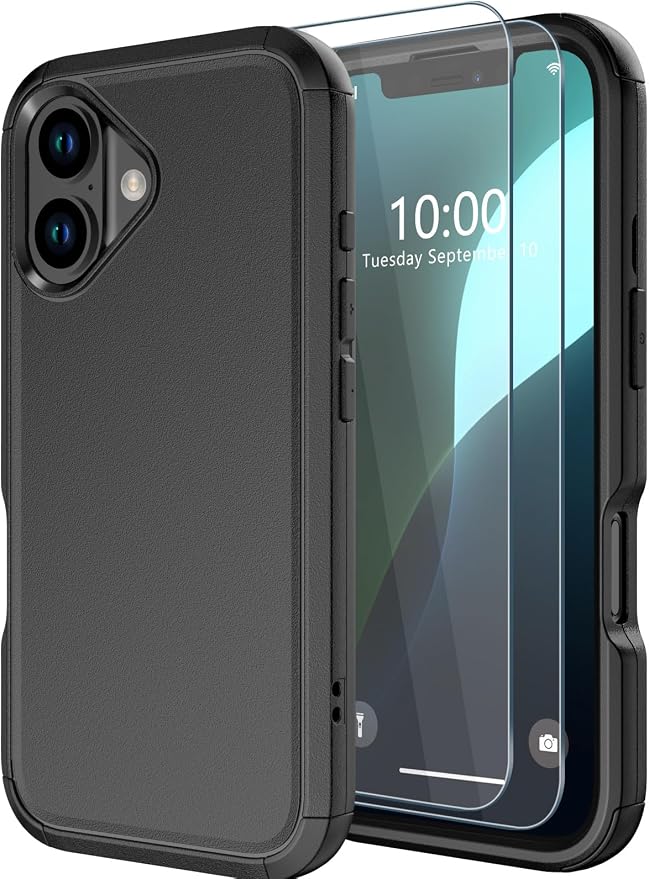 for iPhone 16 Plus Case Heavy Duty Protection Phone Case Cover by LOVEBEIDI