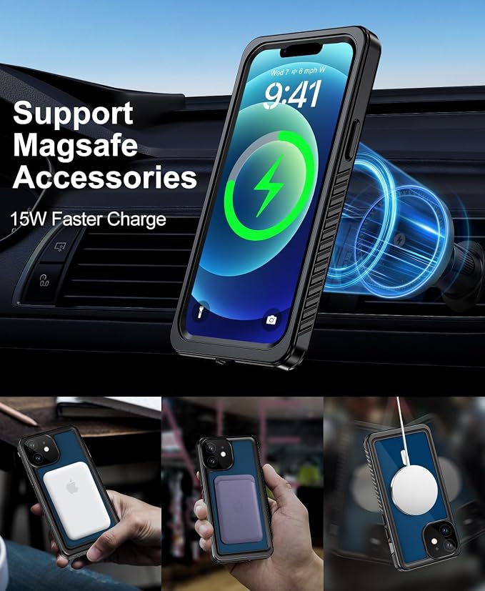 Beeasy for iPhone 12 Waterproof Case Compatible - Image 3