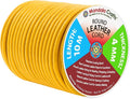 Mandala Crafts Round Genuine Mustard Yellow Leather Cord by MandalaCrafts