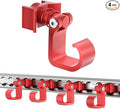 4 Pack L Track Hooks with Single Stud Fitting, Spring-Loaded Adjustable Gear by vandrabase