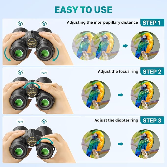 Kylietech 12X42 Binoculars for Adults - Image 4