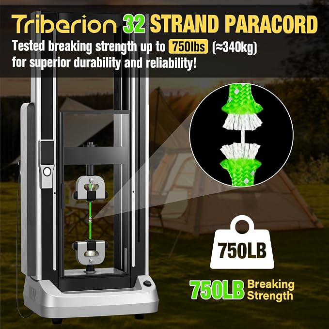 Reflective Paracord Rope 750 lb - 100ft 5/32" Parachute Cord 4MM 12-Strand para - Image 4