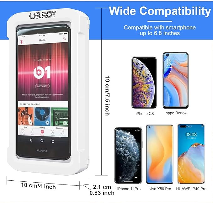 URROY Shower Phone Holder Waterproof, 360° Rotation Shower Phone Case, Anti-Fog - Image 4