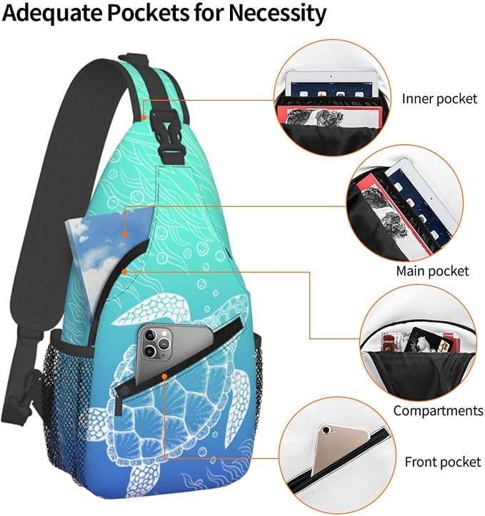 Sea Turtle Crossbody Sling Bags - Image 3
