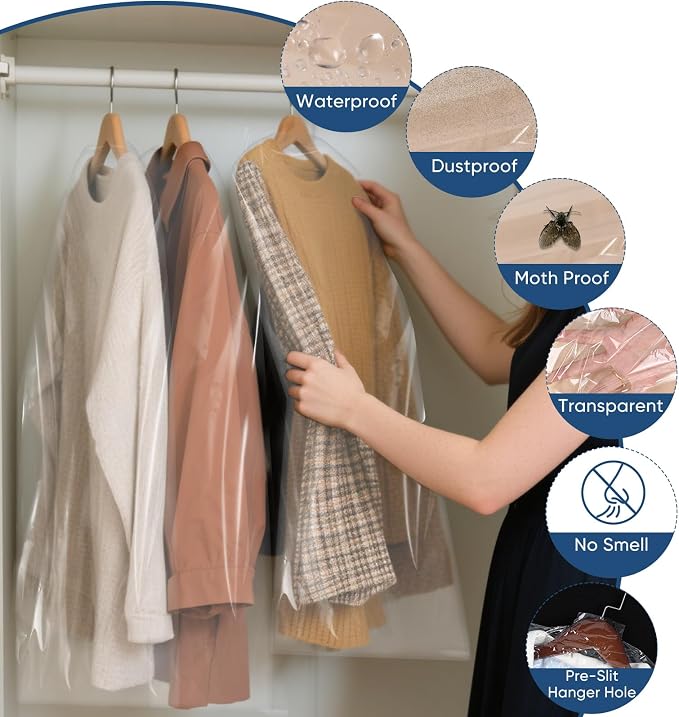 100 Pack 23.6"x70" Garment Bags - Image 4