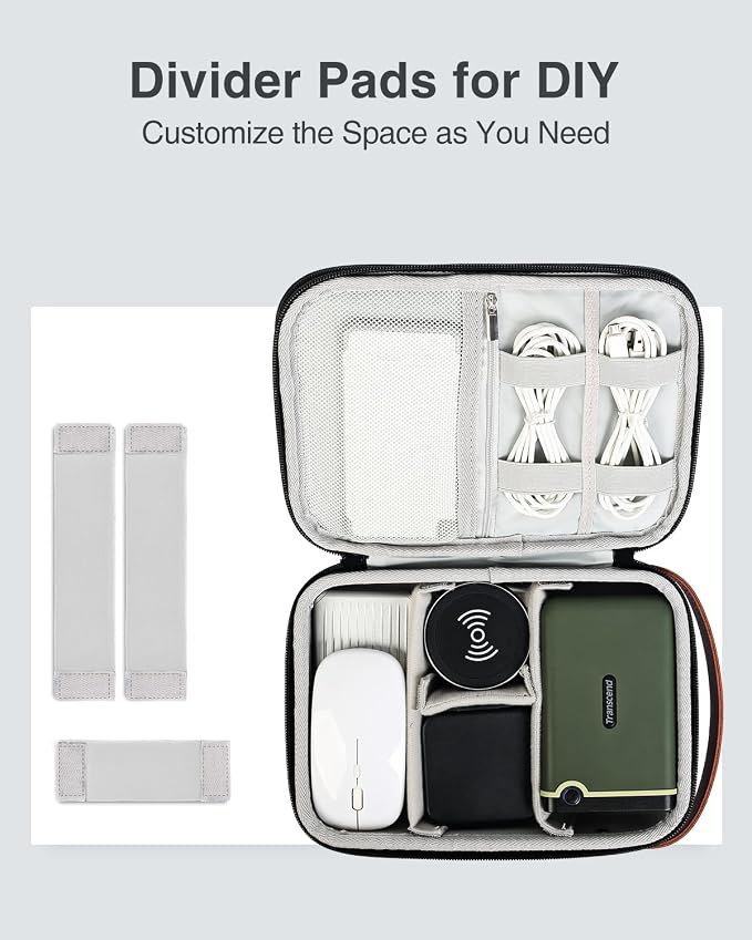Luxtude Electronics Organizer Travel Case, Portable Tech Bag - Image 6