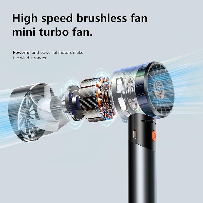 Handheld Fan, Portable Turbo Fan, Powerful Personal Fan, USB Rechargeable Mini - Image 3
