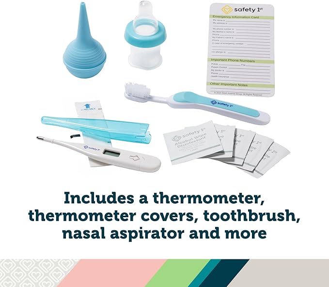 Safety 1st Deluxe Baby Healthcare and Grooming Kit, Arctic Blue, Newborn Baby - Image 3