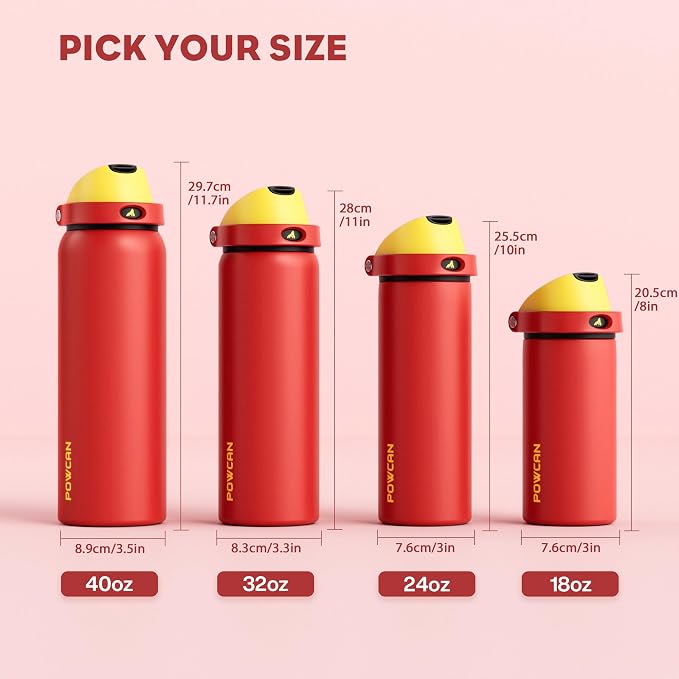 POWCAN 18 oz Travel Water Bottle: 2-in-1 Push-Button Spout & Quick-Flip Straw - Image 8