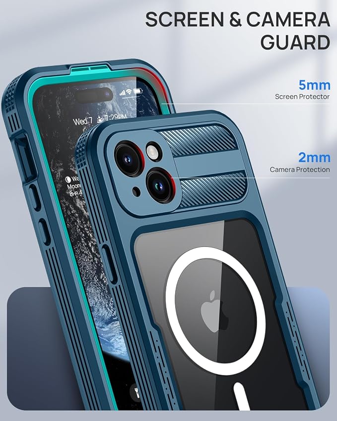 Lanhiem Magnetic for iPhone 15 Pro Case, IP68 Waterproof Dustproof Case - Image 7