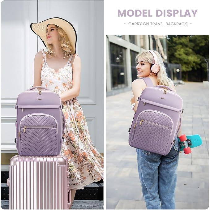 LOVEVOOK Large Travel Backpack for Women, TSA Carry on Backpack for Airplanes - Image 6