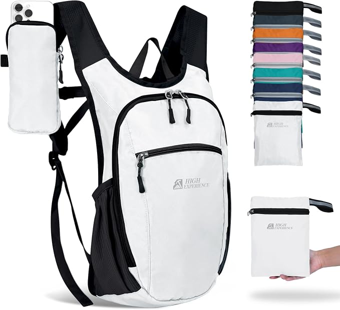 Hiking Backpack 10L/15L Small Daypack Lightweight Packable Travel Foldable by HIGHEXPERIENCE