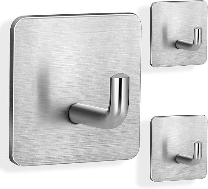 Emergency Fire Blanket Wall Hooks，Waterproof Stainless Steel Adhesive Hooks by ZYPLUM