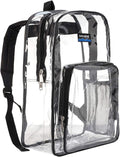 K-Cliffs Large Transparent Backpack Clear Heavy Duty School Bag Durable Student by K-Cliffs