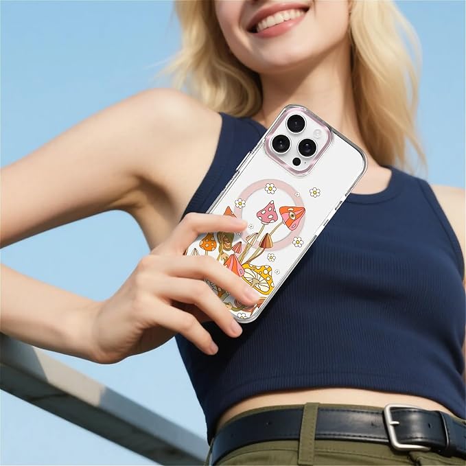 Case for iPhone 13 Pro Max, Retro Mushroom Sunflower Phone Case Design，for - Image 6