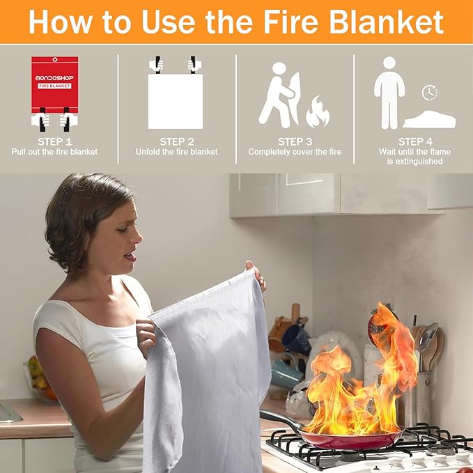 Mondoshop Fire Blanket for Home and Kitchen - Image 2