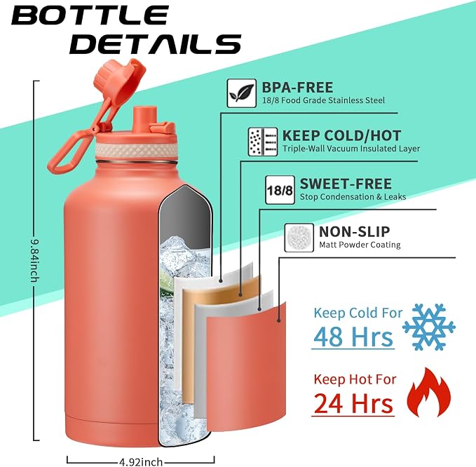 64oz Insulated Water-Bottle - Image 5