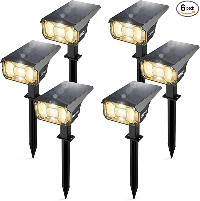 LEREKAM 3 Brightness Modes Solar Outdoor Lights by LEREKAM