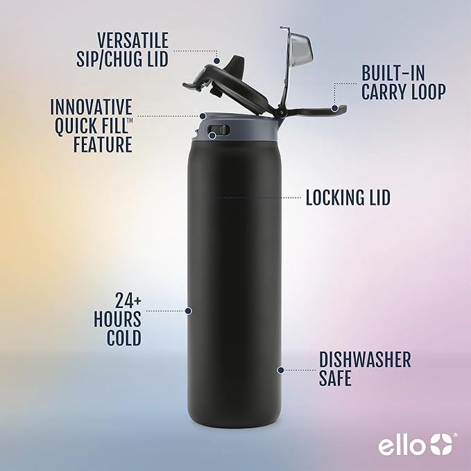 Ello Pop & Fill 32oz Stainless Steel Water Bottle - Image 3