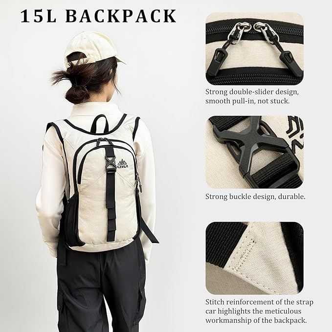 15L Small Hiking Backpack Foldable Ultralight Trekking Camping Outdoors Backpack - Image 6