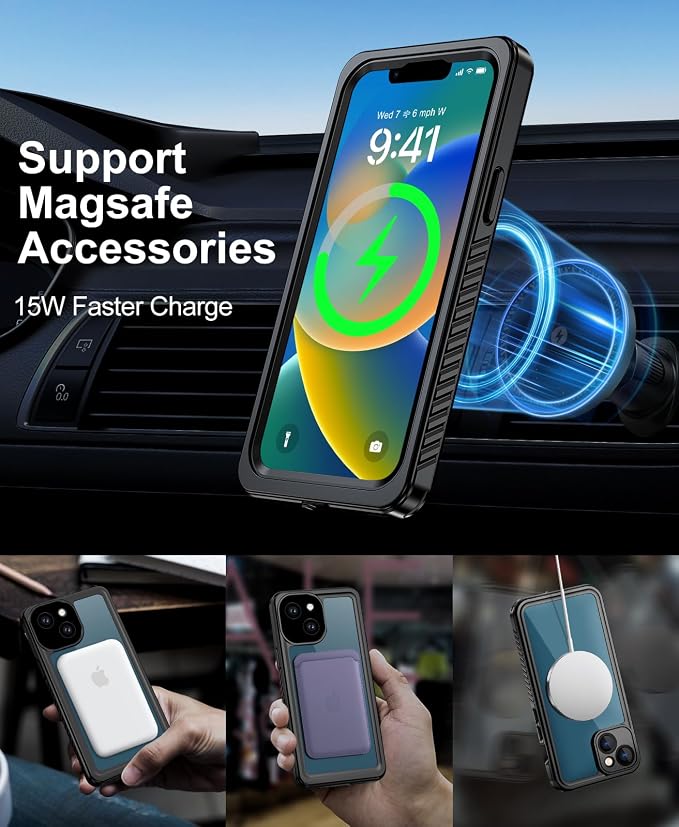 Beeasy for iPhone 13 Waterproof Case Compatible - Image 3