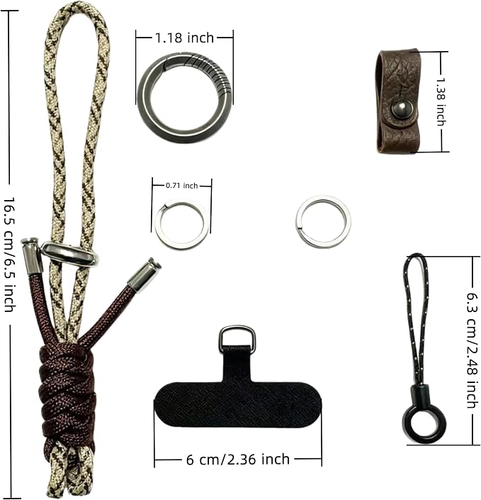 Titanium Alloy Keychain Clip & Leather Loop - Image 4