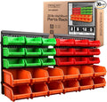 SWANLAKE GARDEN TOOLS 30-Bin Wall-Mounted Storage Bins, Heavy-Duty Garage Tool by SWANLAKETOOLS