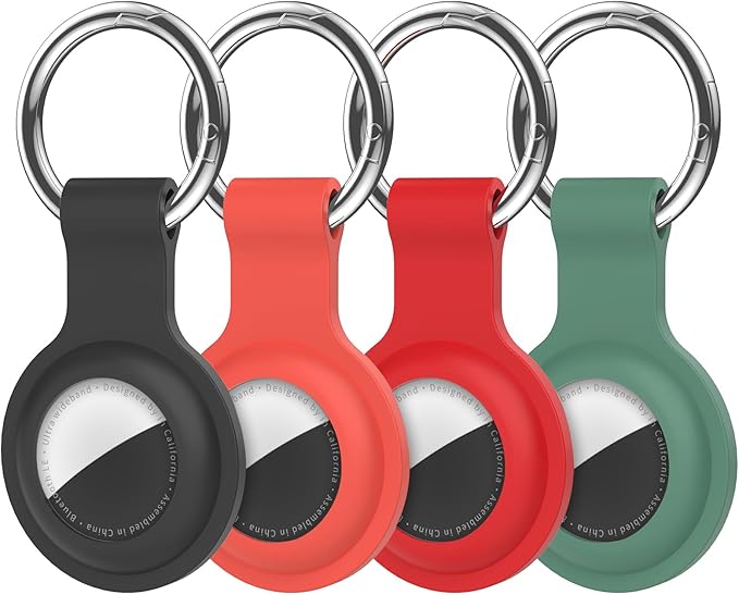 Compatible with AirTag Holder Case Keychain 4 Pack, - Image 8