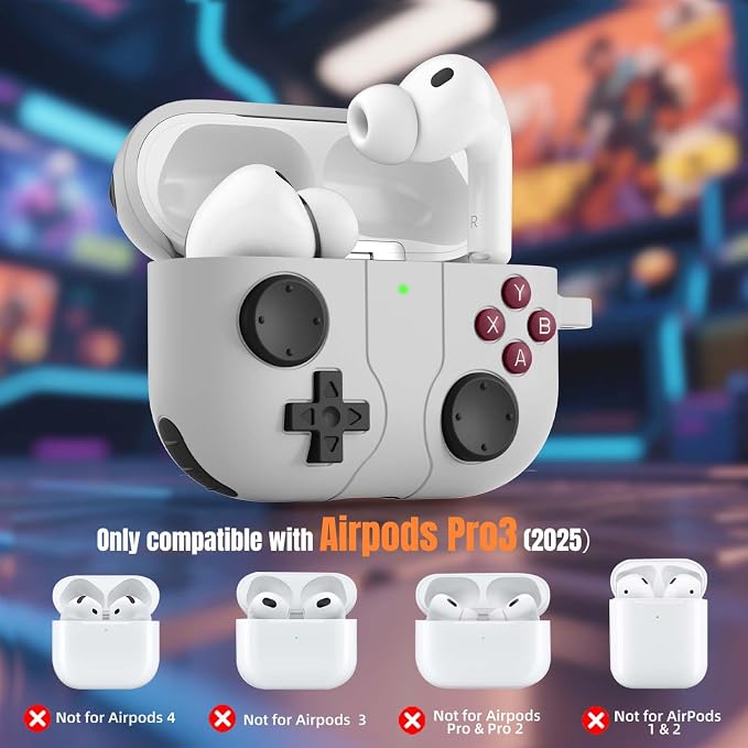Game Case for AirPods Pro 3 Case 2025, Shockproof Silicone Cover for Apple - Image 2