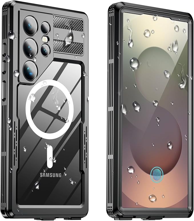 for Samsung Galaxy S25 Ultra Waterproof Case, Magnetic Heavy Duty Military by Haireca