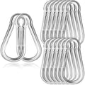 12 Pack 5.5" Heavy Duty Carabiner Clips, M14 Sliver Galvanized Steel Spring by SEUNGCH