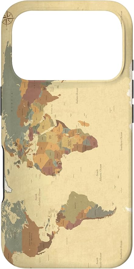 Globe Map Smartphone Cell Cover Gift World Map Pattern Phone Case by Unknown