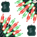 Brightown Battery Operated Christmas Lights 2 Pack 18 Feet 50 LED Clear Mini by Brightown