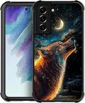 for Samsung Galaxy S21 Plus Case, Star Cave Hungry Wolf Pattern Graphic Design by FKBRCL4U